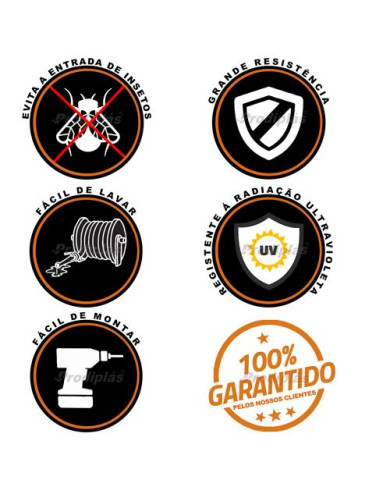 Tela 1,00x2,00 - Branco/Preto